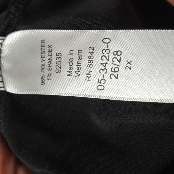 Roaman's Classic Black 3/4 Sleeve Midi Dress Size 2X 26/28 - Picture 7 of 7